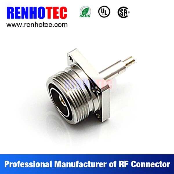 7_16 Din Female Crimp Flange with 4 Hole Cable RF Electrical